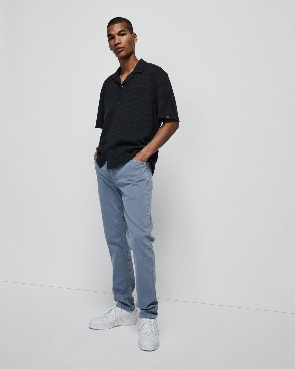 Fit 2 French Blue: Slim Fit Medium Indigo Aero Stretch Jean