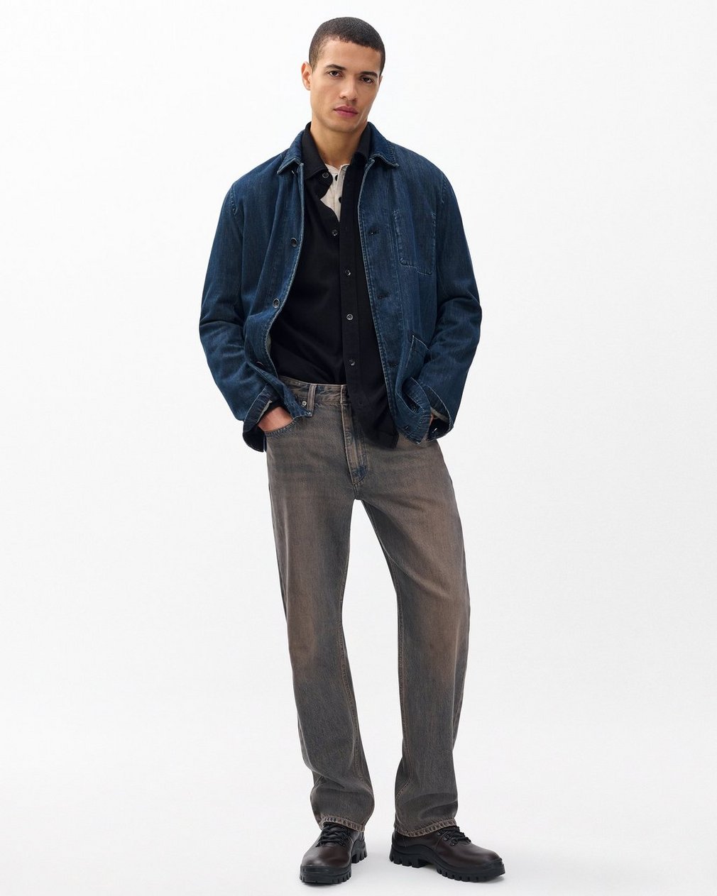 Fit 4 Straight Jeans Ochre Blue