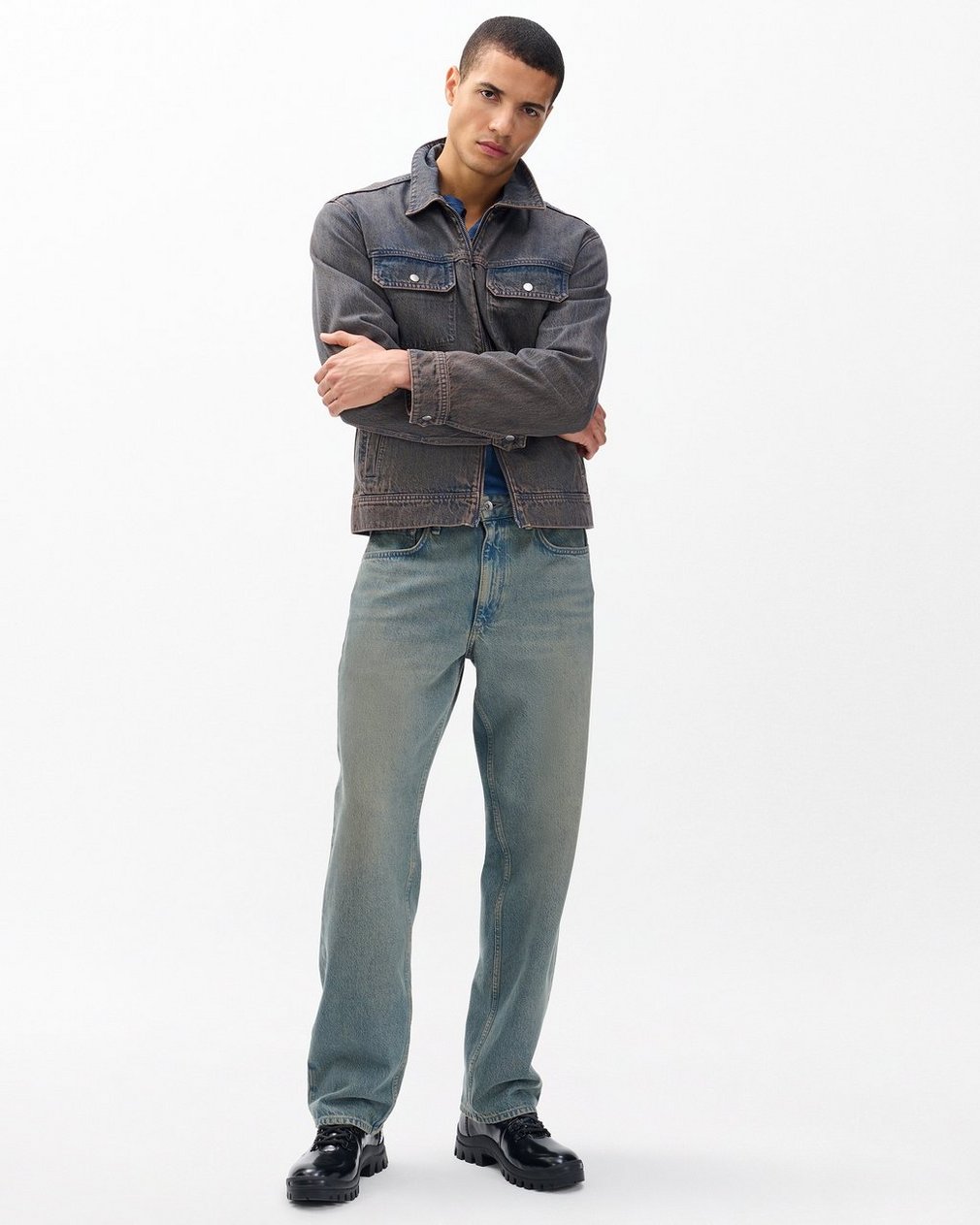 Fit 4 Straight Jeans Sepia Indigo
