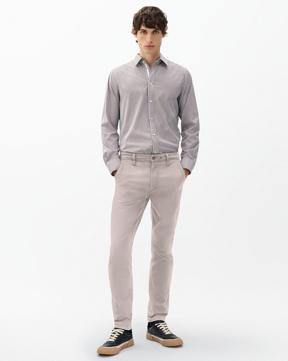 Fit 2 Stretch Twill Chinos Natural Grey - Image 3