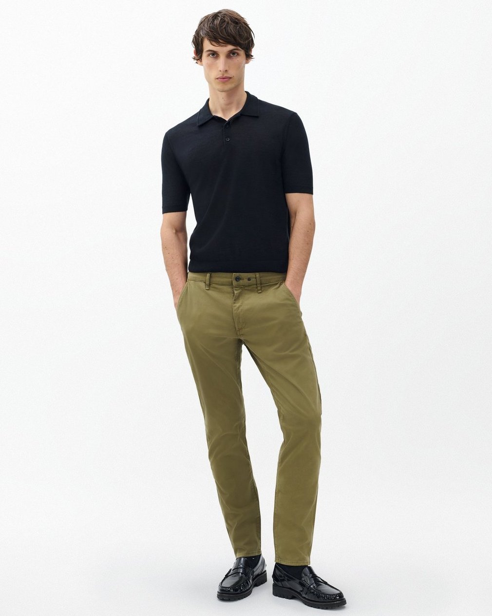 Fit 3 Athletic Chinos Dark Army - Image 3