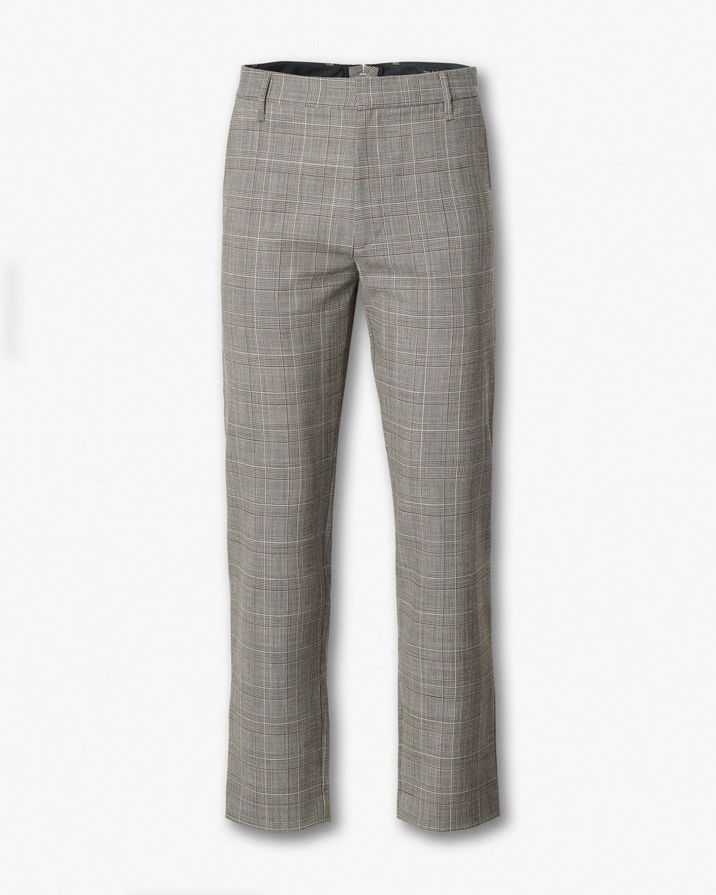 Evan Italian Plaid Wool Trousers Grey Check - Image 2