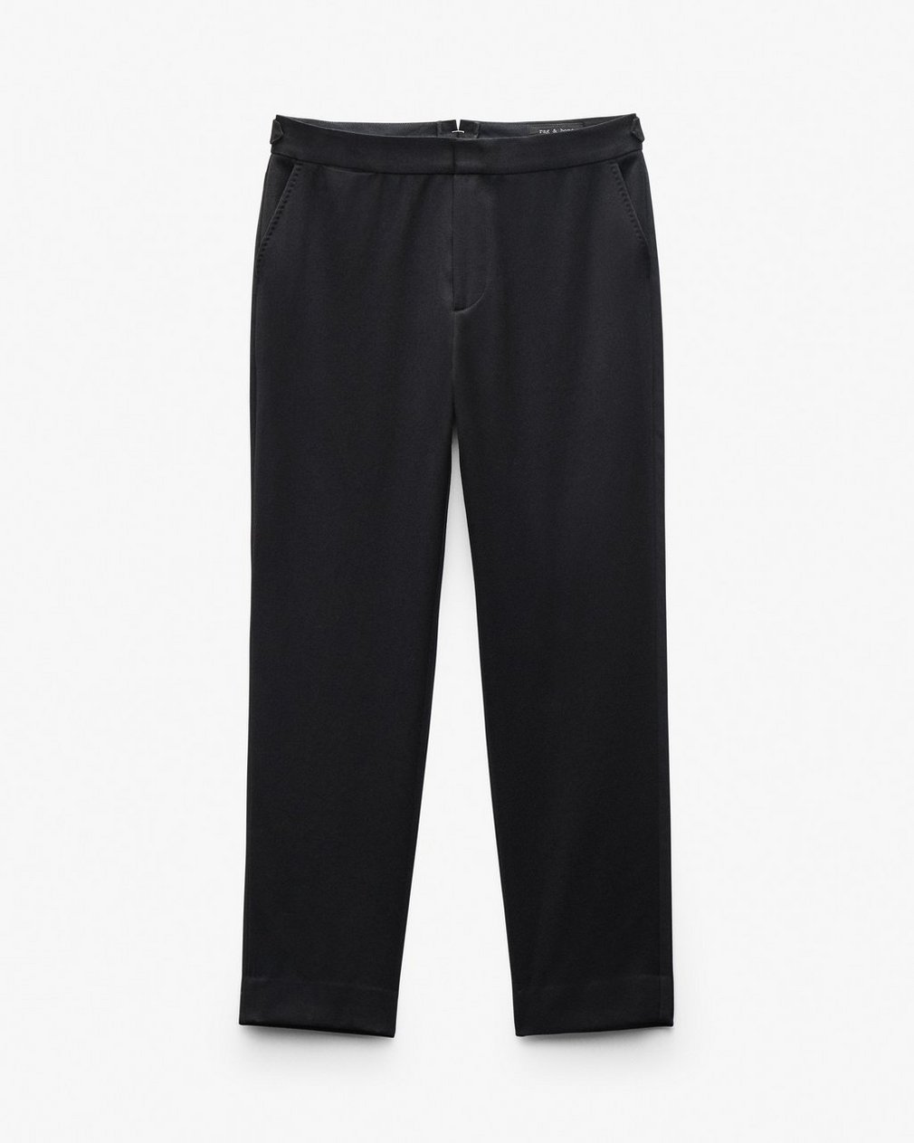 Evan British Wool Tuxedo Trousers Black - Image 2