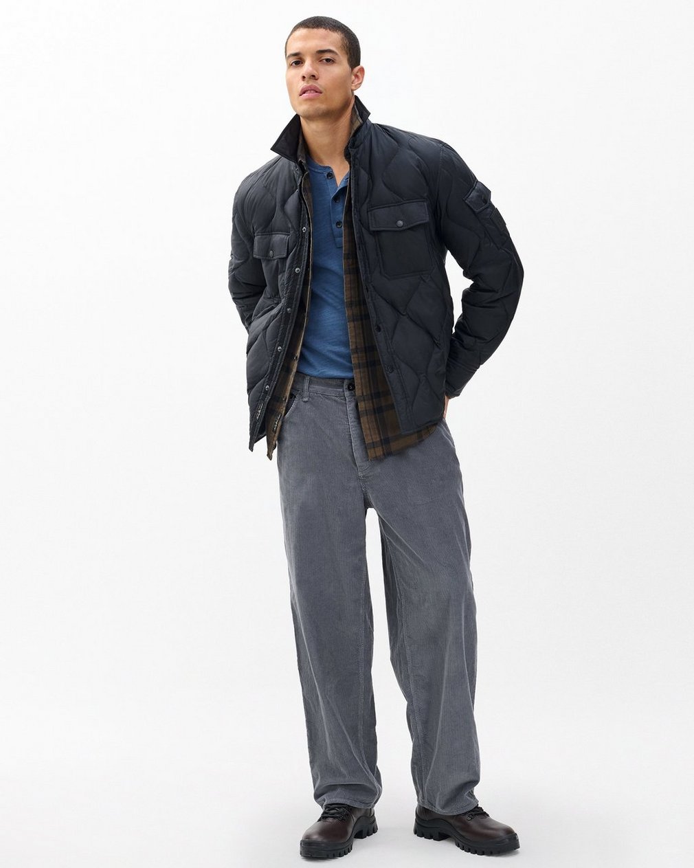 rbBAGGY Fit Corduroy Pants Slate
