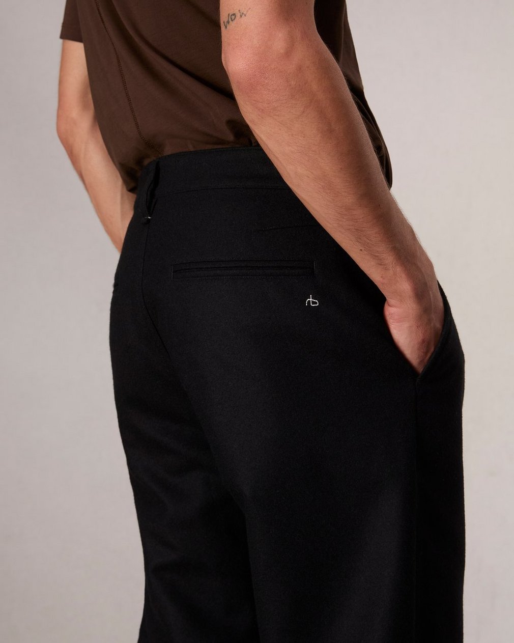 Standard Flannel Chino Pant Black - Image 6