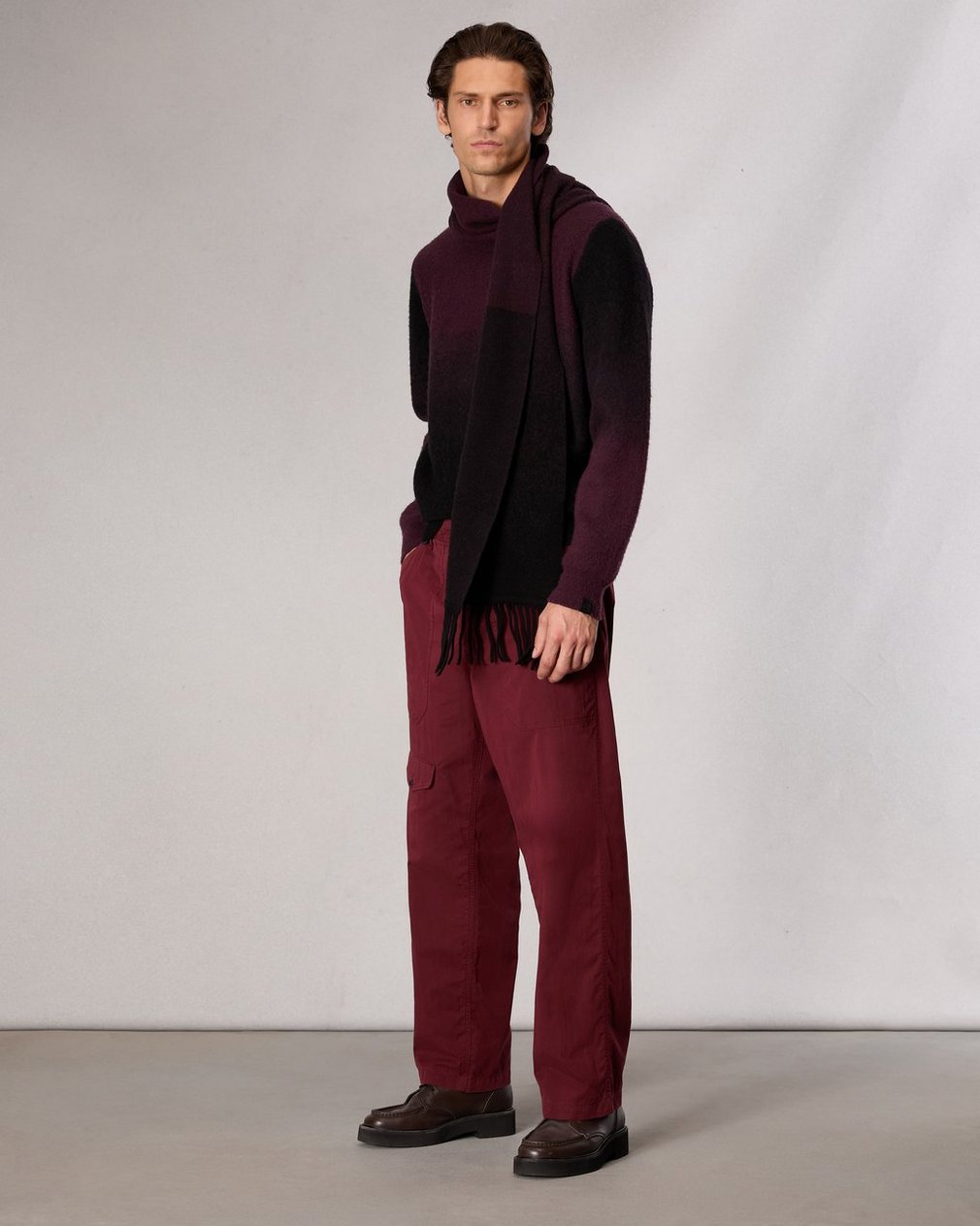 Samson Cotton-Blend Cargo Pant Maroon