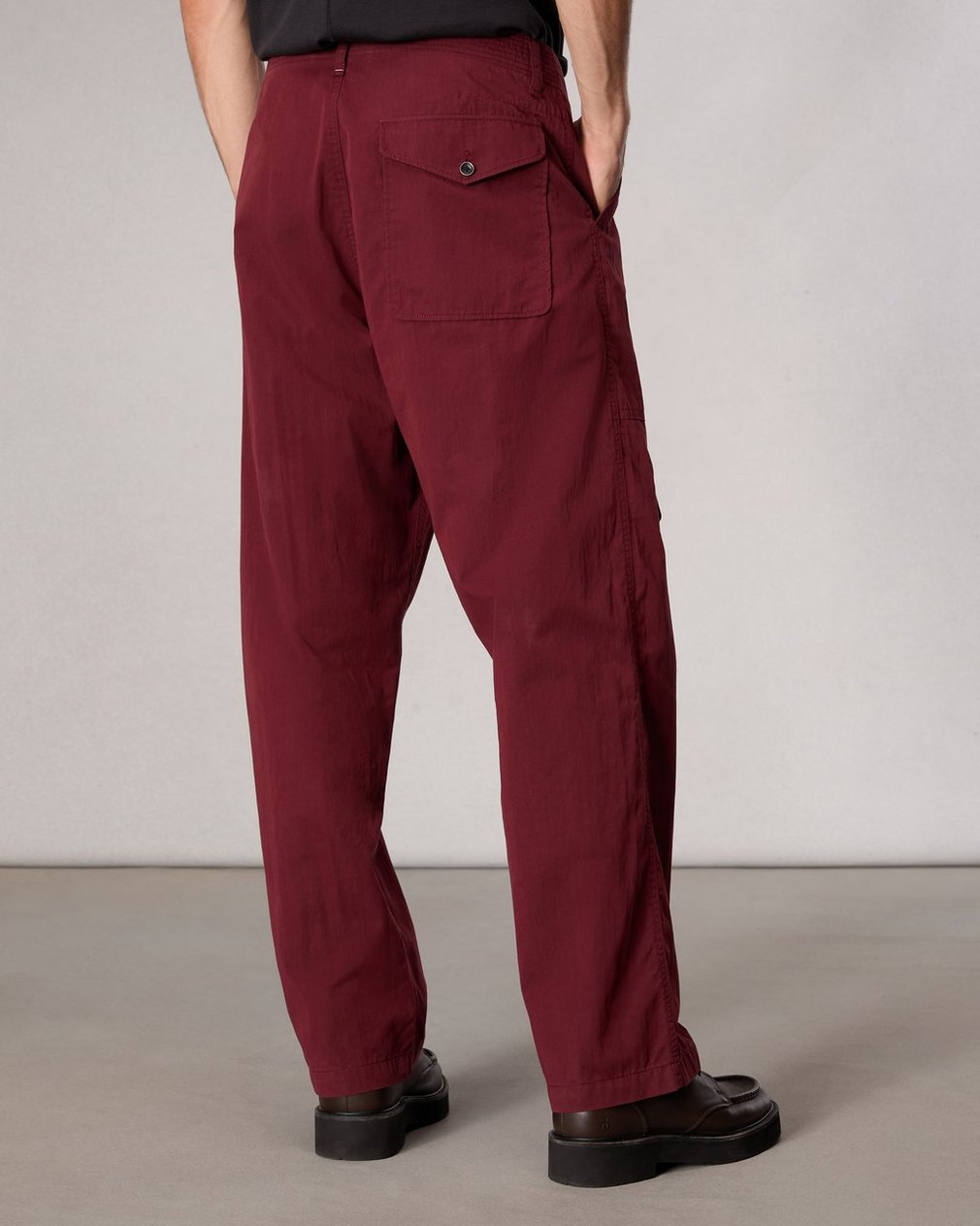 Samson Cotton-Blend Cargo Pant Maroon - Image 4