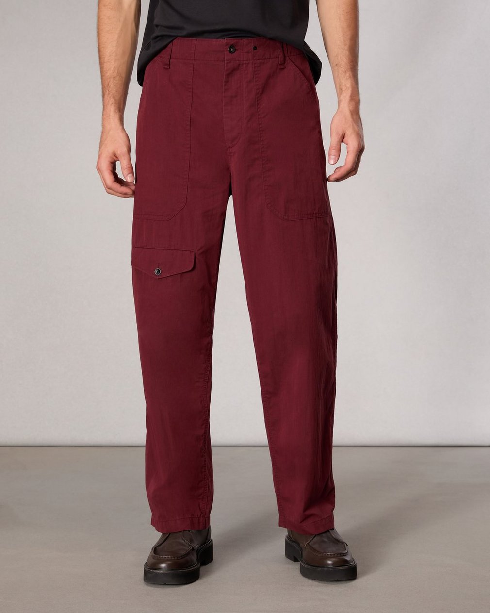Samson Cotton-Blend Cargo Pant Maroon - Image 5