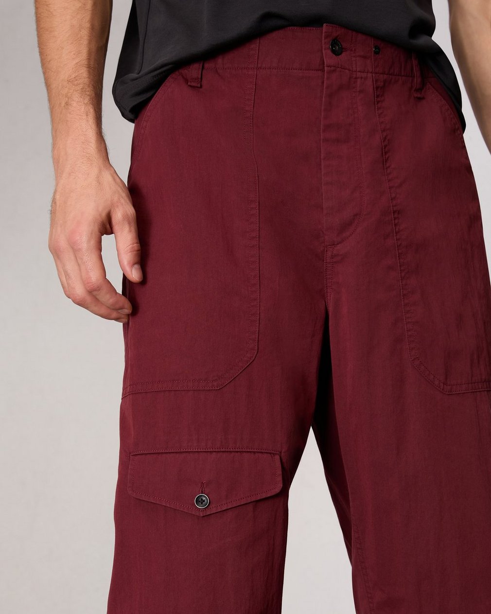 Samson Cotton-Blend Cargo Pant Maroon - Image 6