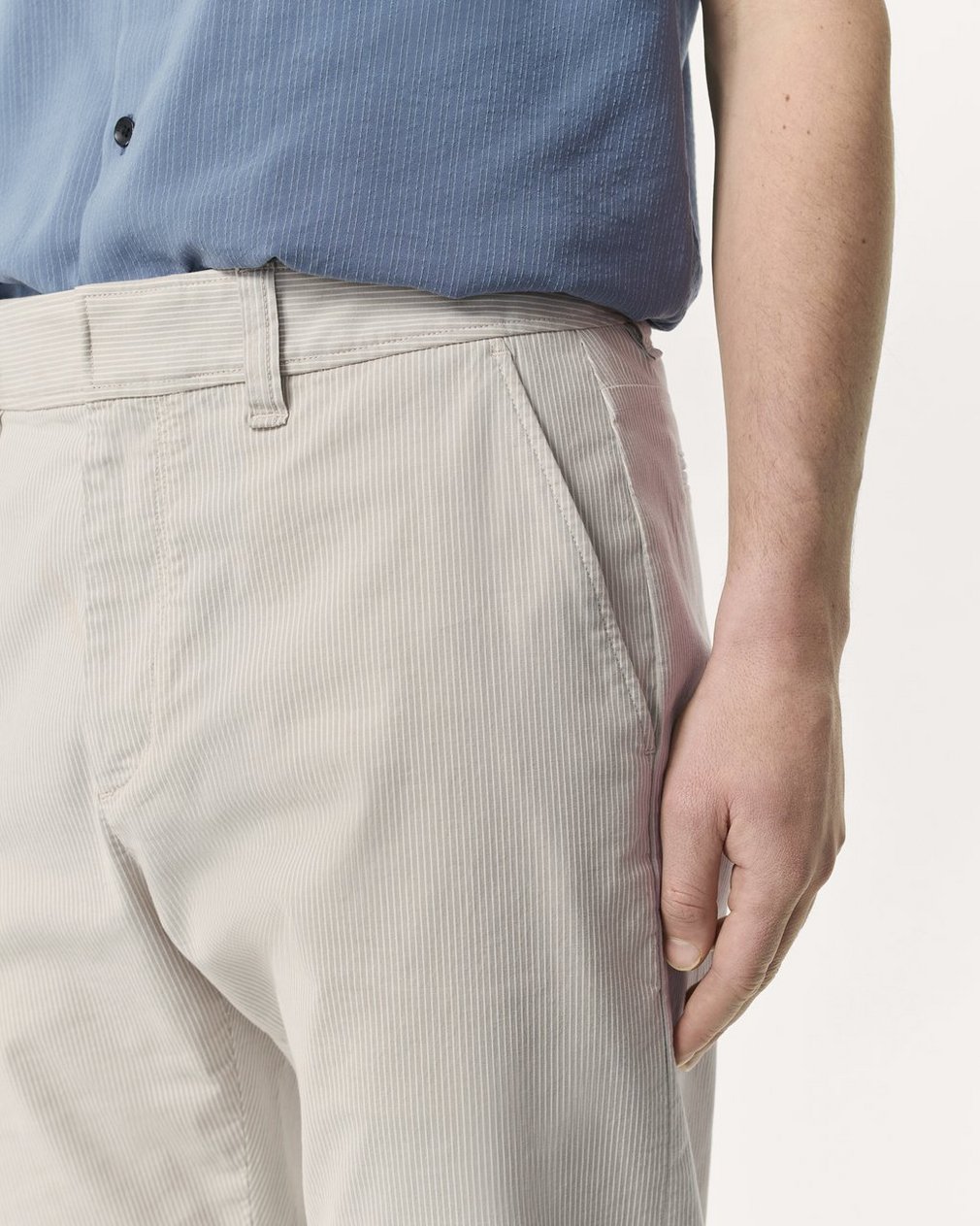 Haydon Straight Fit Striped Pants Grey Stripe - Image 4
