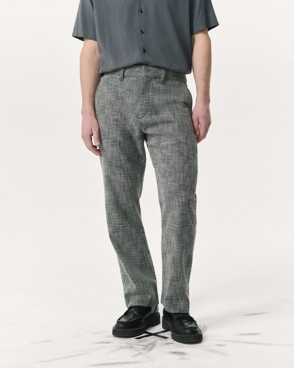 Haydon Straight Fit Italian Tweed Pants Navy Multi - Image 3