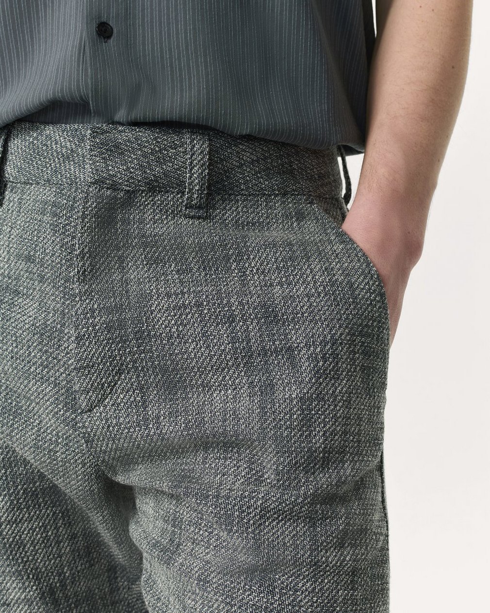 Haydon Straight Fit Italian Tweed Pants Navy Multi - Image 4