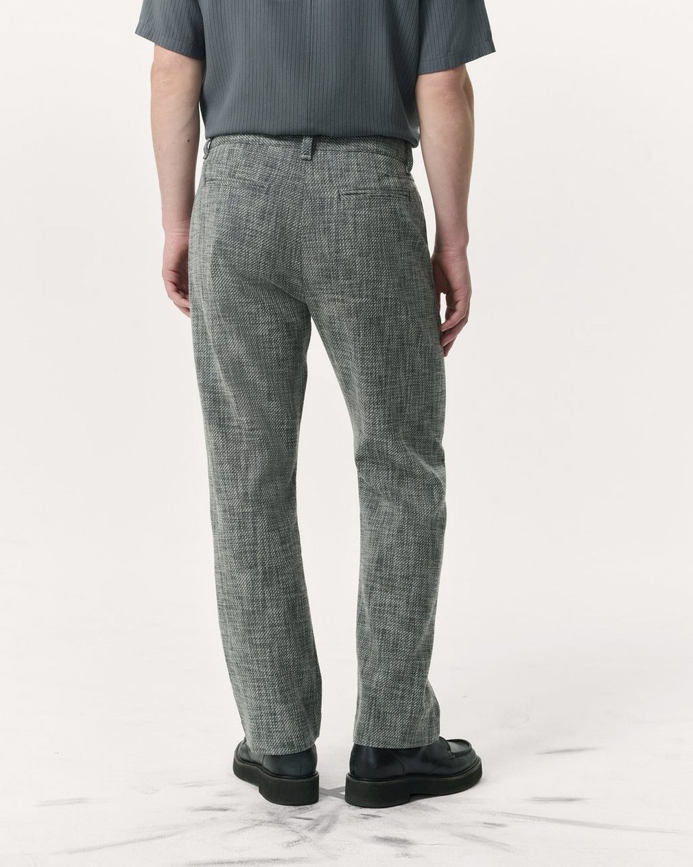 Haydon Straight Fit Italian Tweed Pants Navy Multi - Image 5