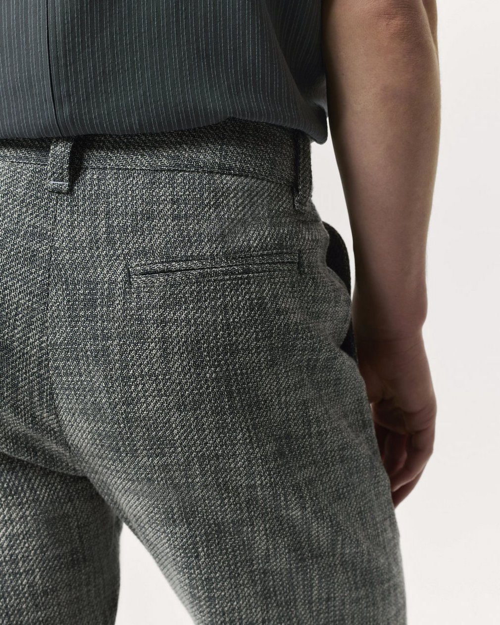 Haydon Straight Fit Italian Tweed Pants Navy Multi - Image 6