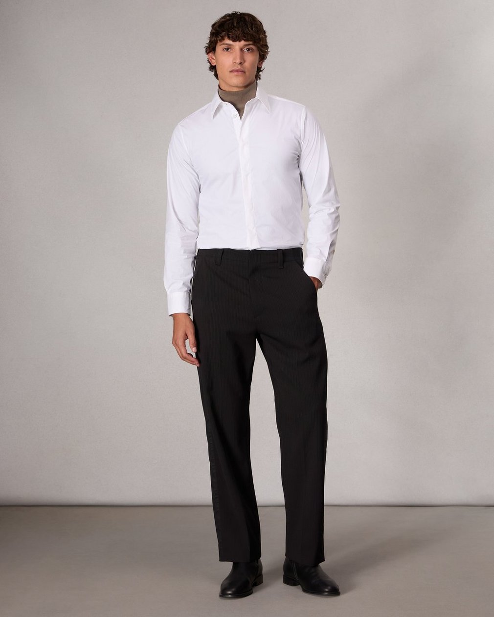 Bradford Tuxedo Pant Black Pinstripe