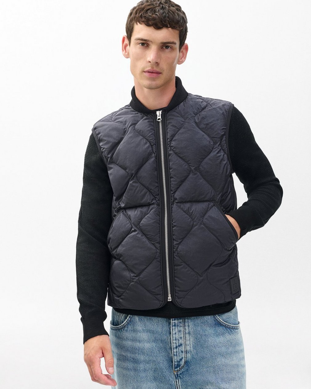 Dane Quilted Vest Black