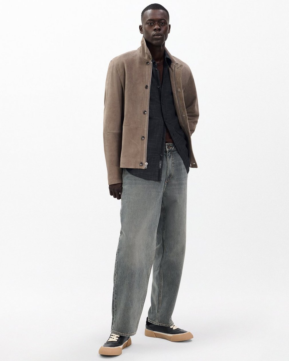 Dustin Suede Jacket Grey - Image 3