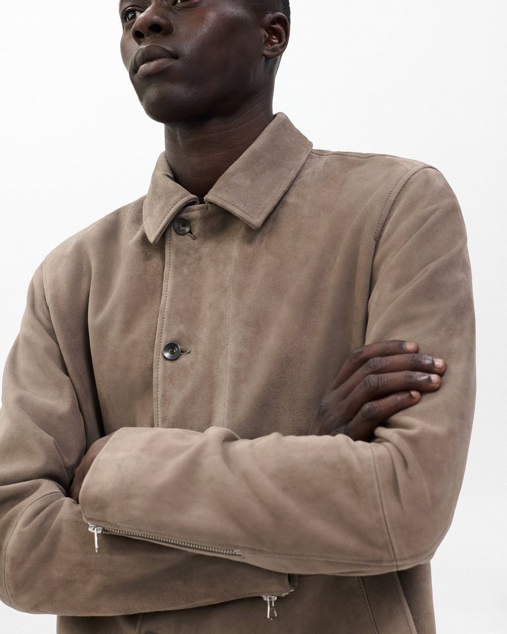 Dustin Suede Jacket Grey - Image 4