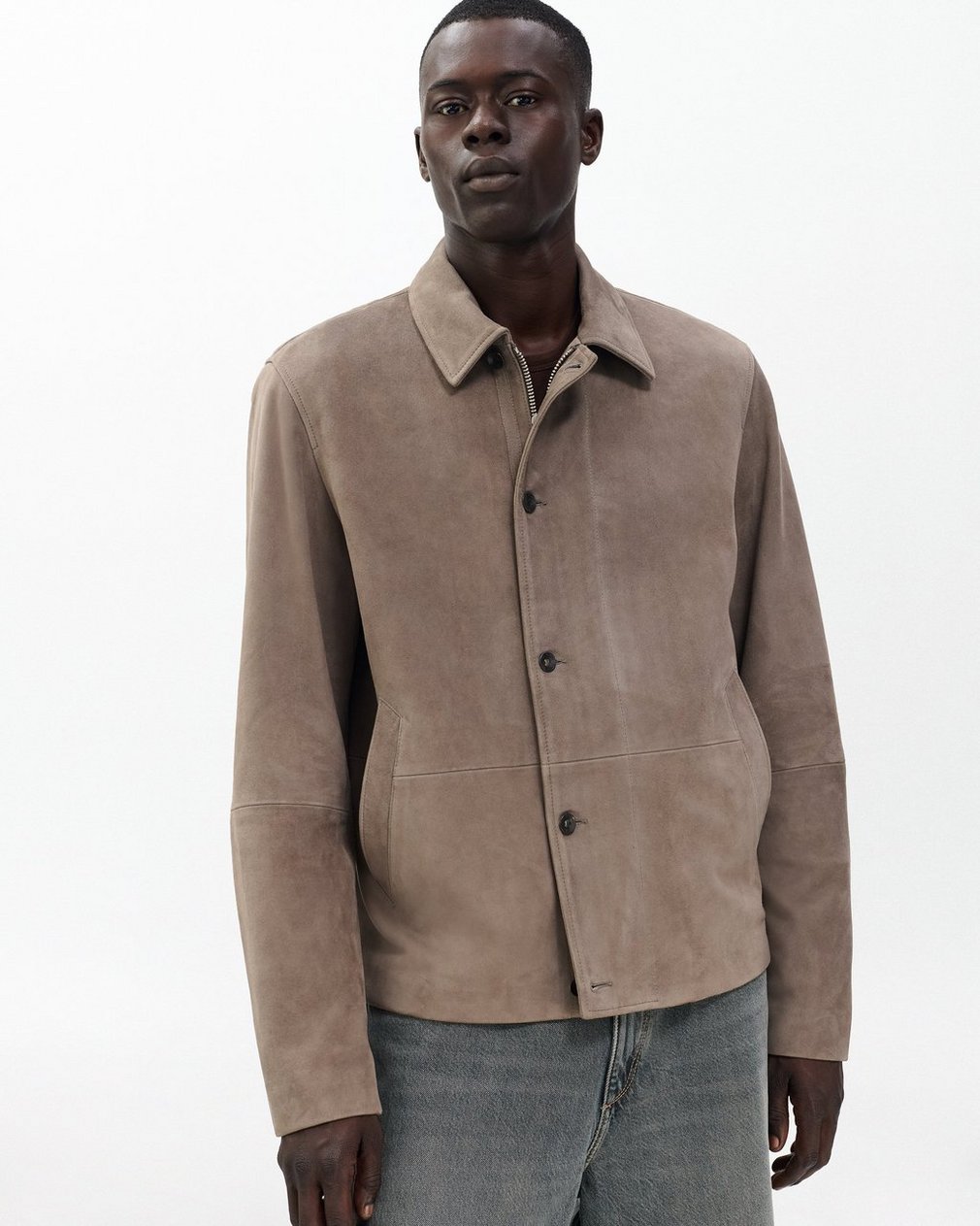 Dustin Suede Jacket Grey - Image 5