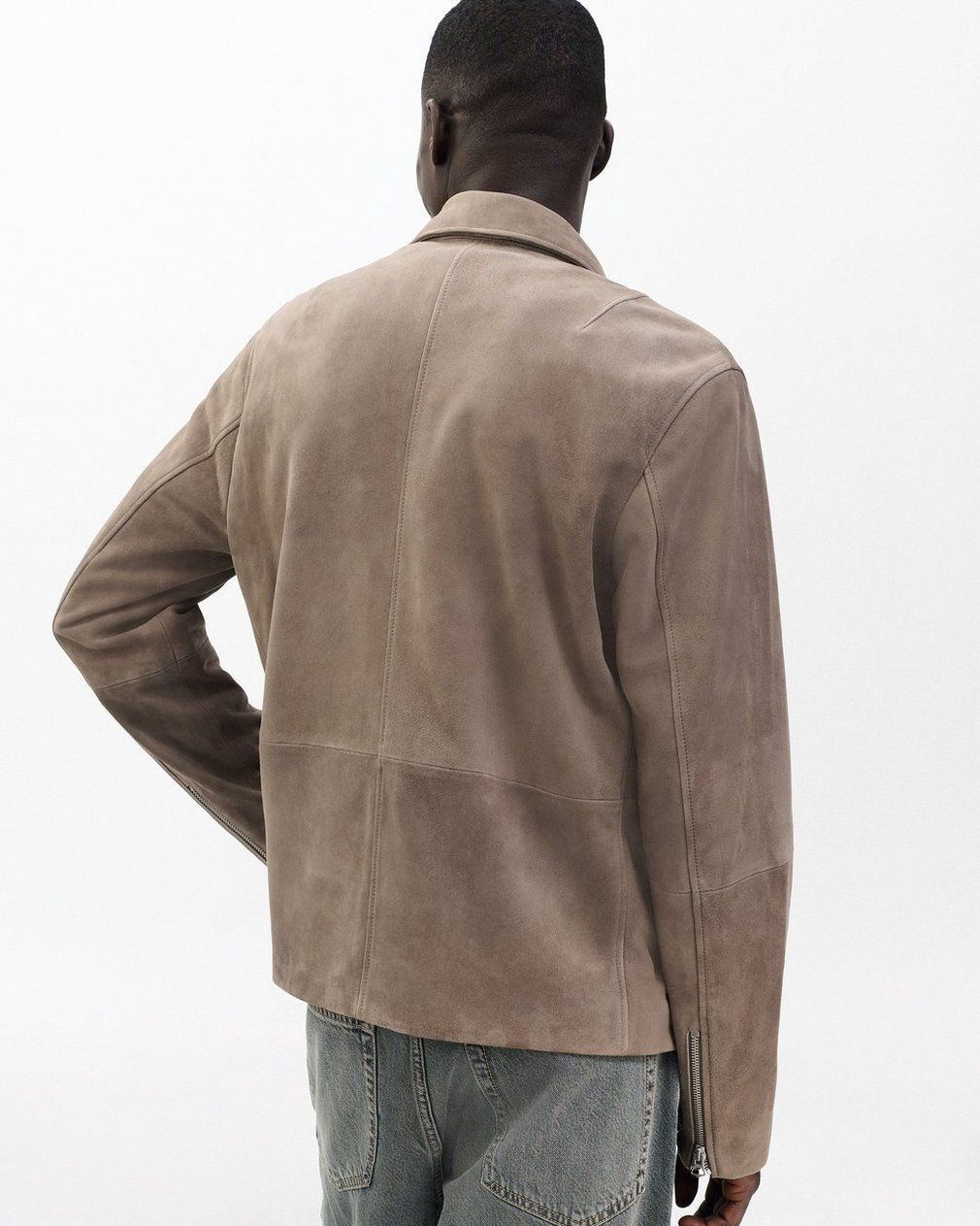 Dustin Suede Jacket Grey - Image 6