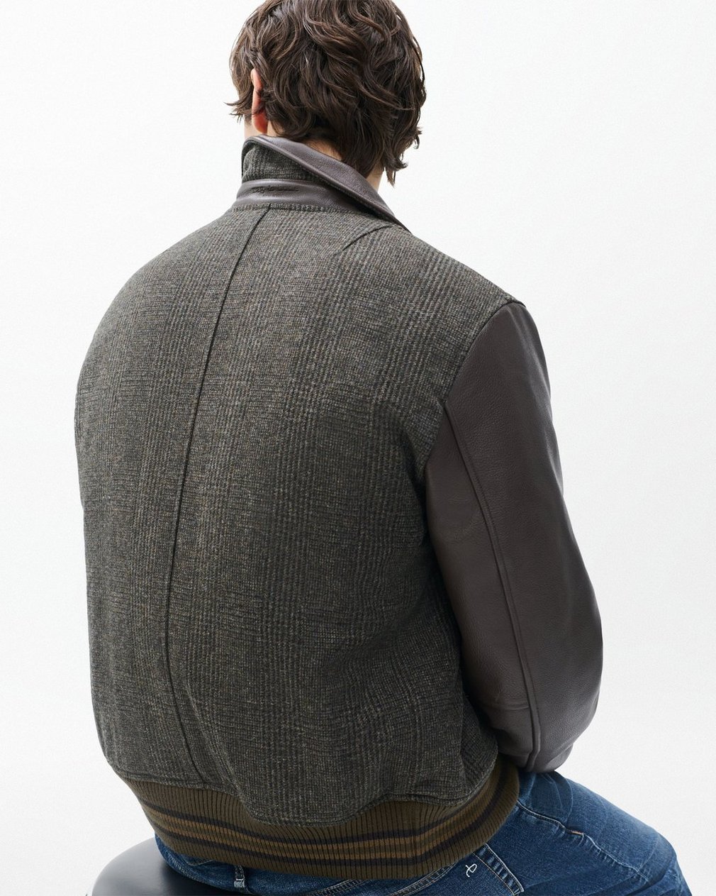 Jeremy British Wool Varsity Jacket Brown - Image 7