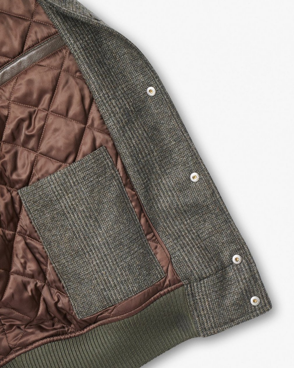 Jeremy British Wool Varsity Jacket Brown - Image 8