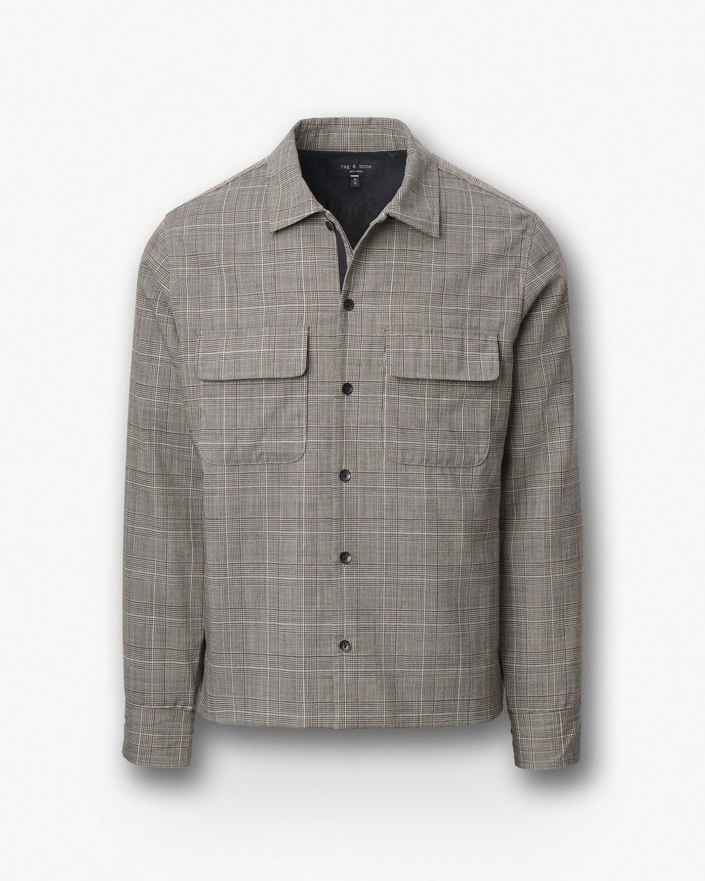 Isaiah Italian Wool Shirt Jacket Grey Check - Image 2