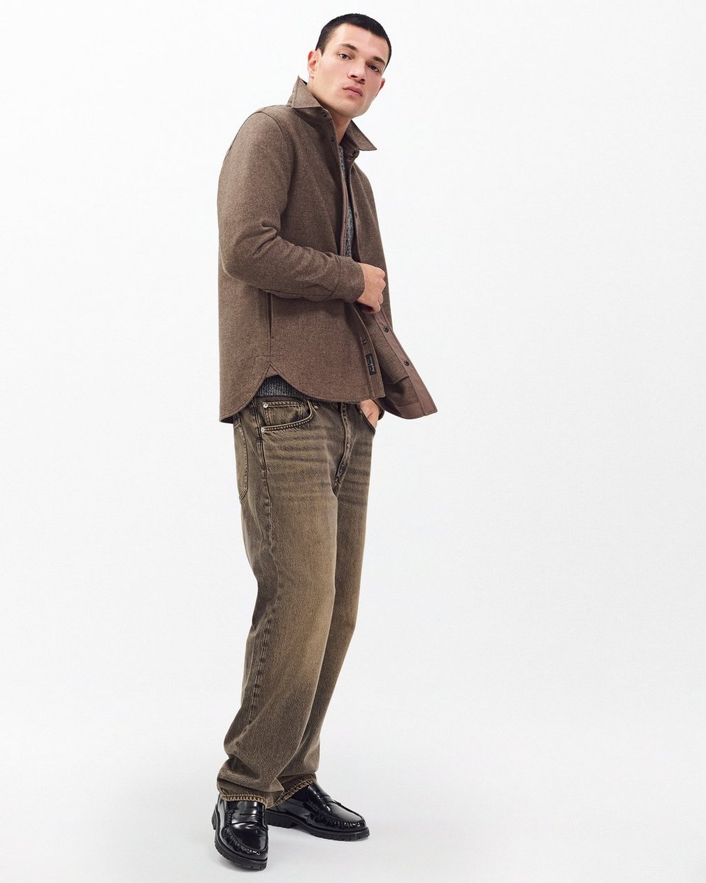 Chelsea Shirt Jacket Brown - Image 2