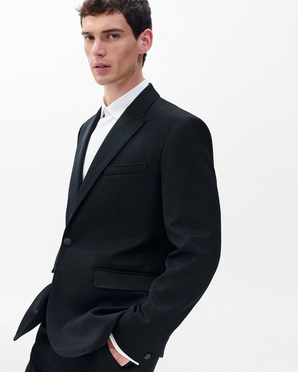 Butler British Wool Tuxedo Jacket Black - Image 4