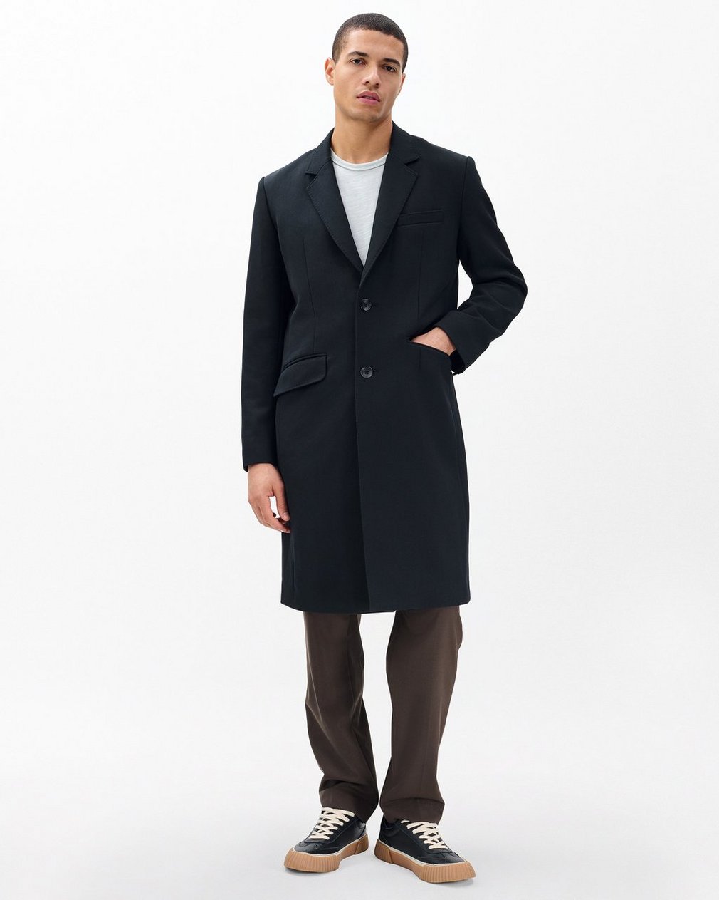 Beckett Italian Twill Coat Black