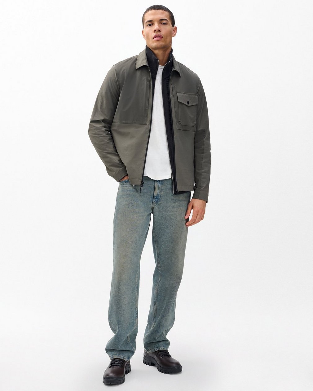 Stretch Ripstop Shirt Jacket Dark Shadow - Image 3