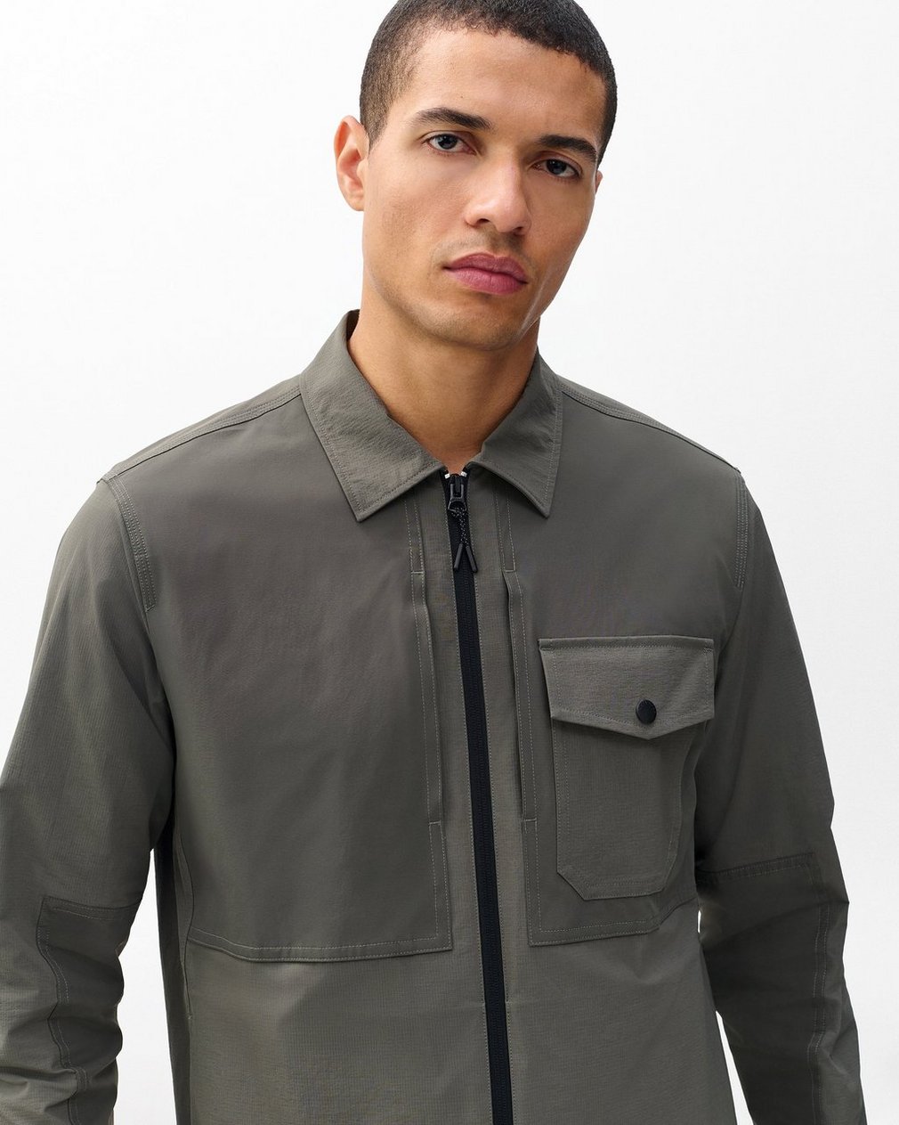 Stretch Ripstop Shirt Jacket Dark Shadow - Image 4