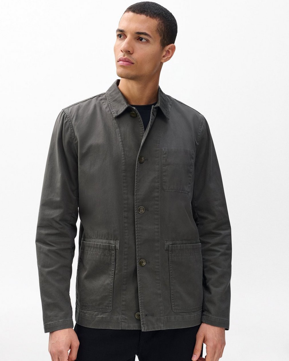 Evan Twill Chore Jacket Dark Shadow - Image 3