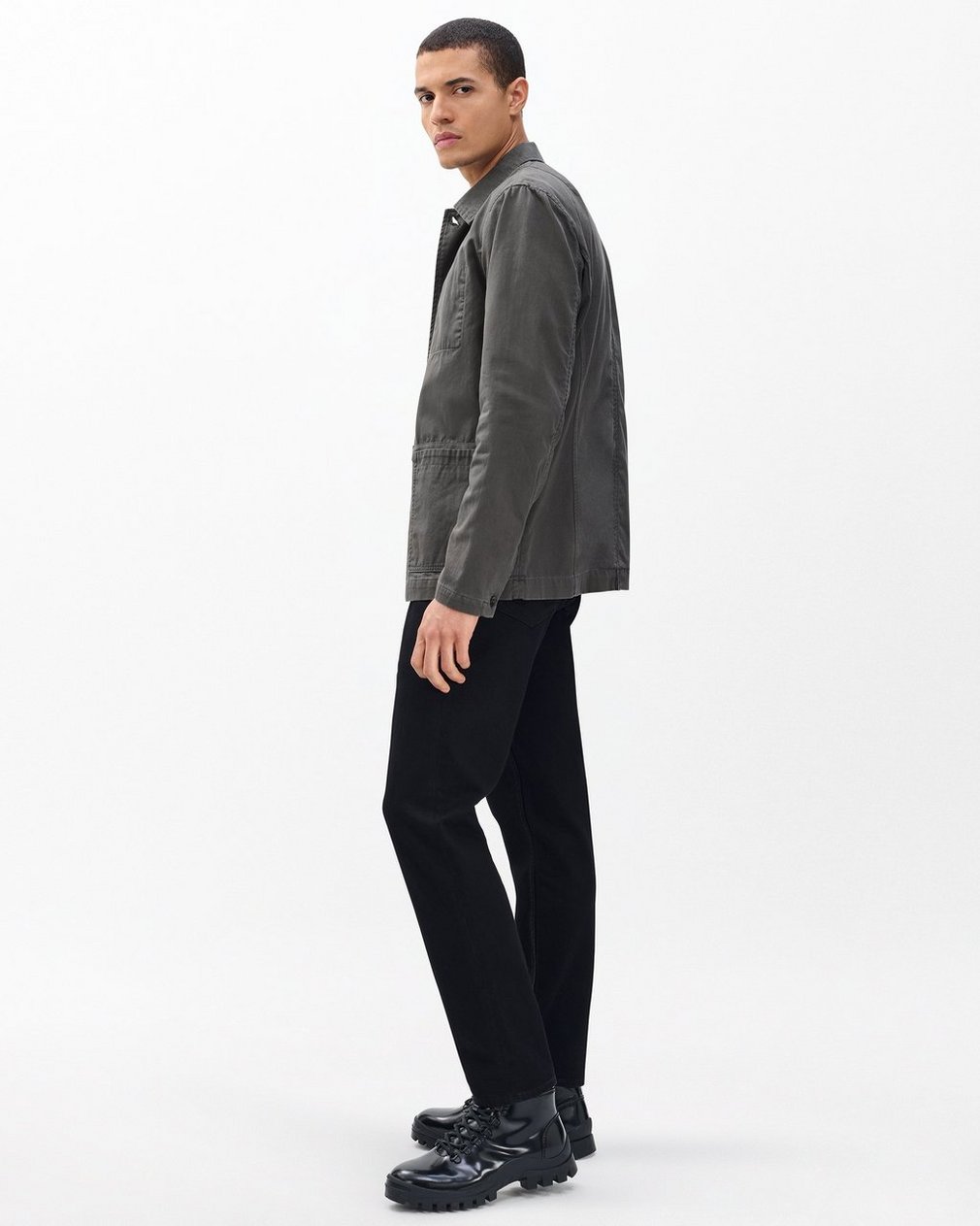 Evan Twill Chore Jacket Dark Shadow - Image 4