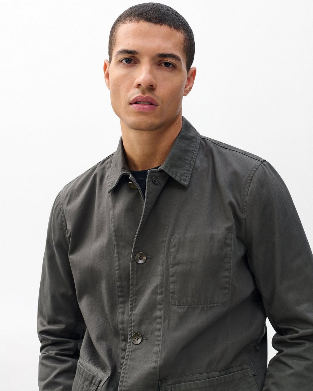 Evan Twill Chore Jacket Dark Shadow - Image 5