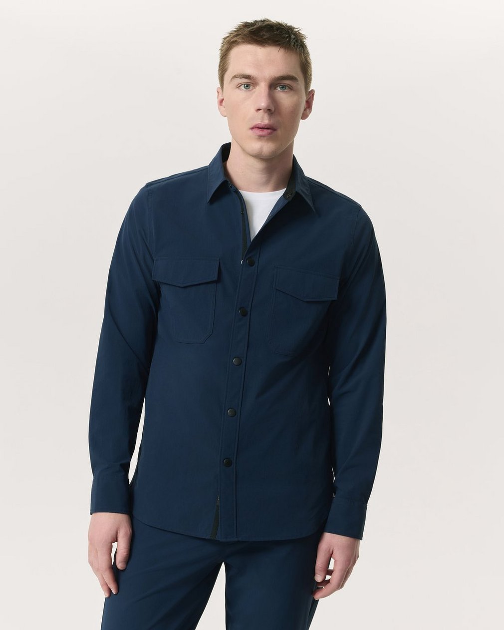 Stretch Nylon CPO Overshirt Navy