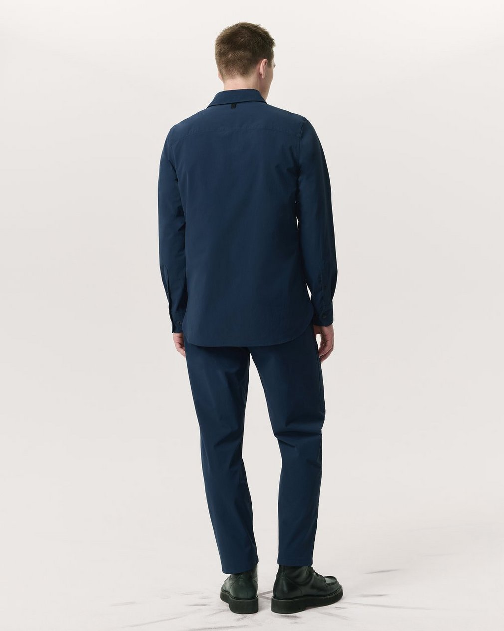 Stretch Nylon CPO Overshirt Navy - Image 5