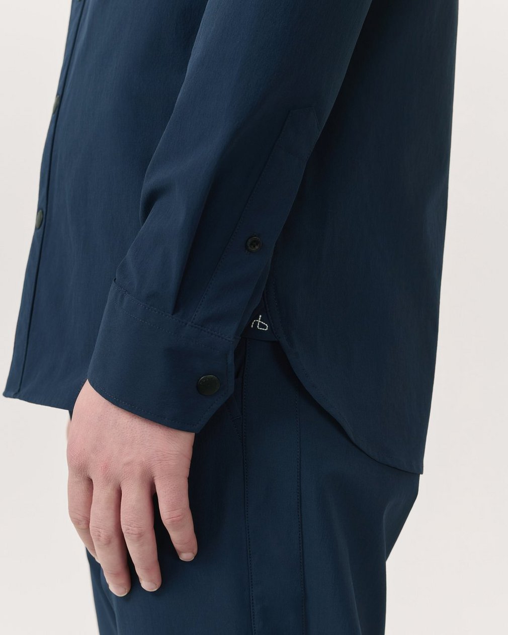 Stretch Nylon CPO Overshirt Navy - Image 6