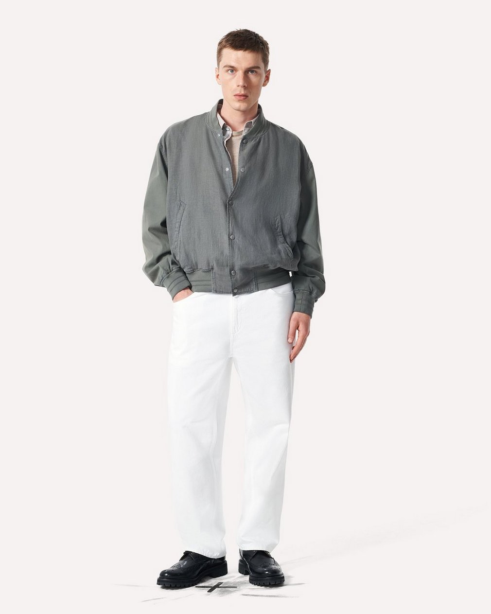 Leo Linen Souvenir Jacket Pavement - Image 3