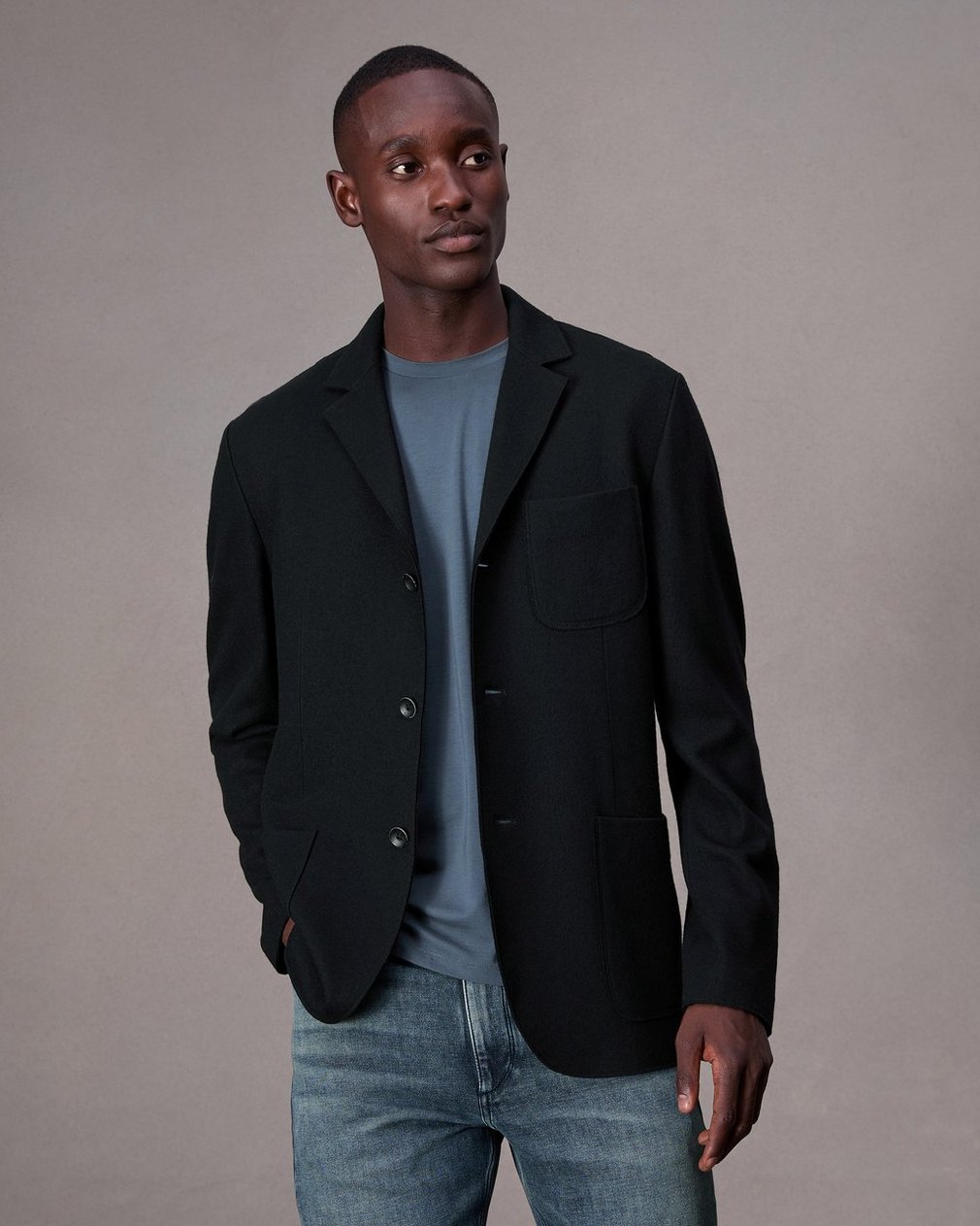 Achilles Wool Cardigan Black
