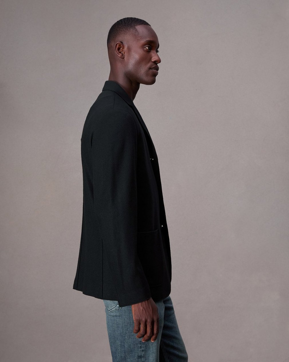 Achilles Wool Cardigan Black - Image 4