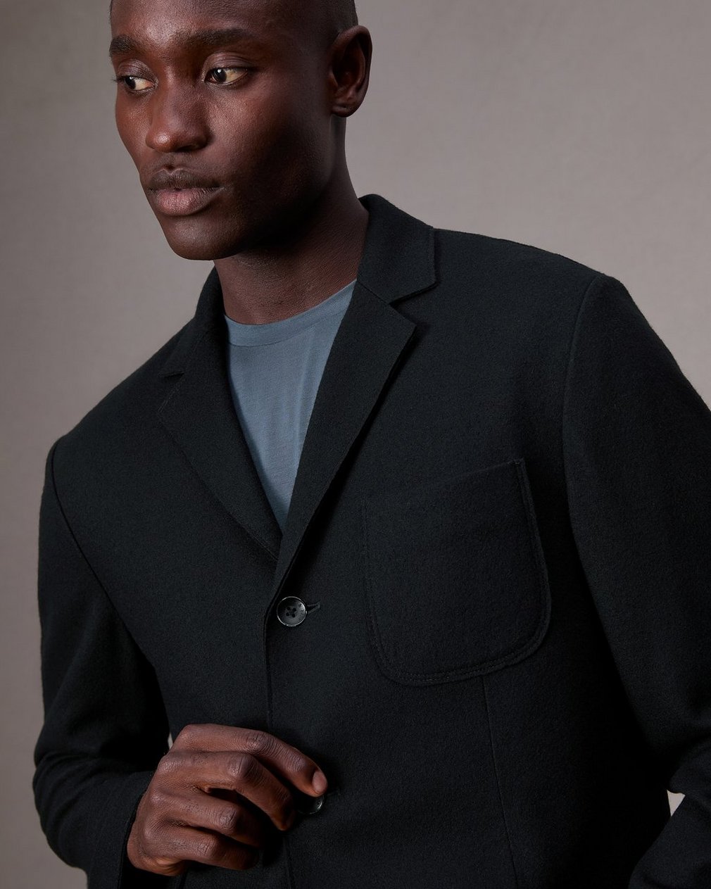 Achilles Wool Cardigan Black - Image 6