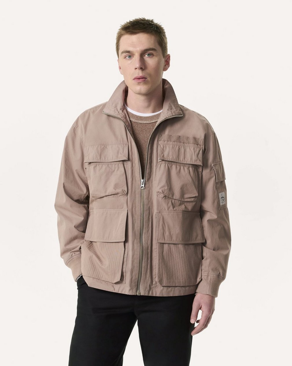 Ashland Cotton Utility Jacket Elephant Grey