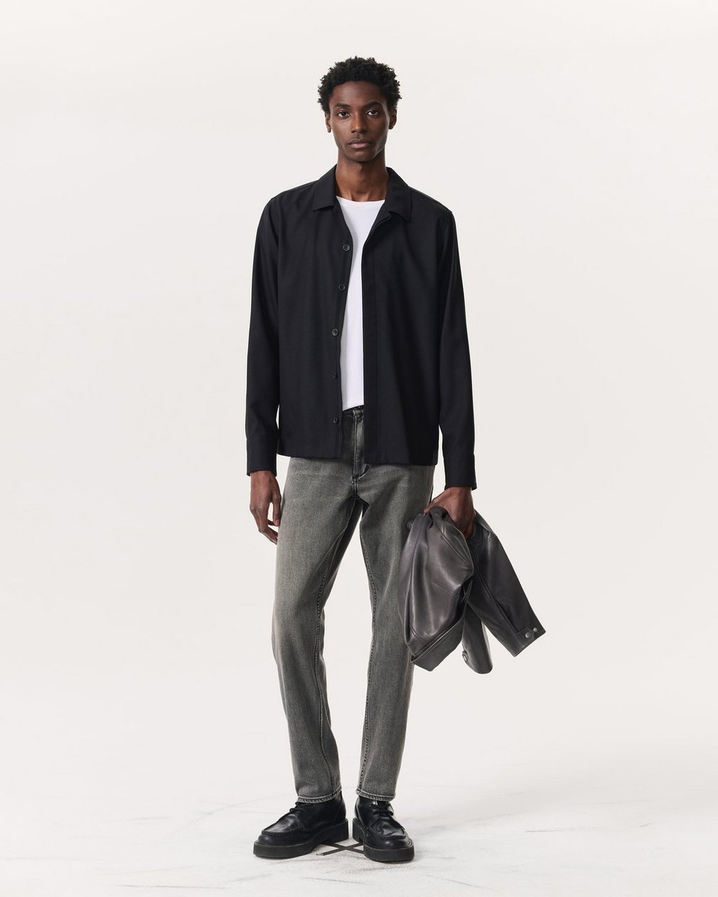 Hyde Wool-Blend Ripstop Shirt Jacket Black - Image 4