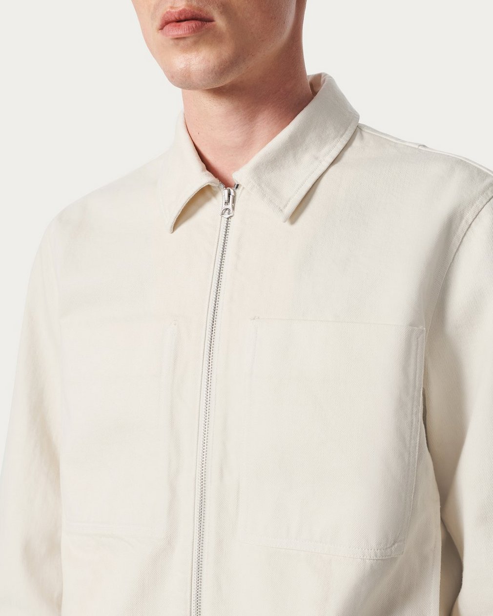 Simon Denim Garage Jacket Ecru - Image 4