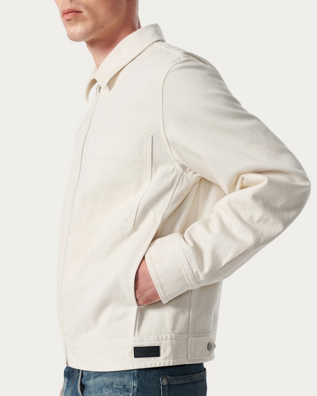 Simon Denim Garage Jacket Ecru - Image 5