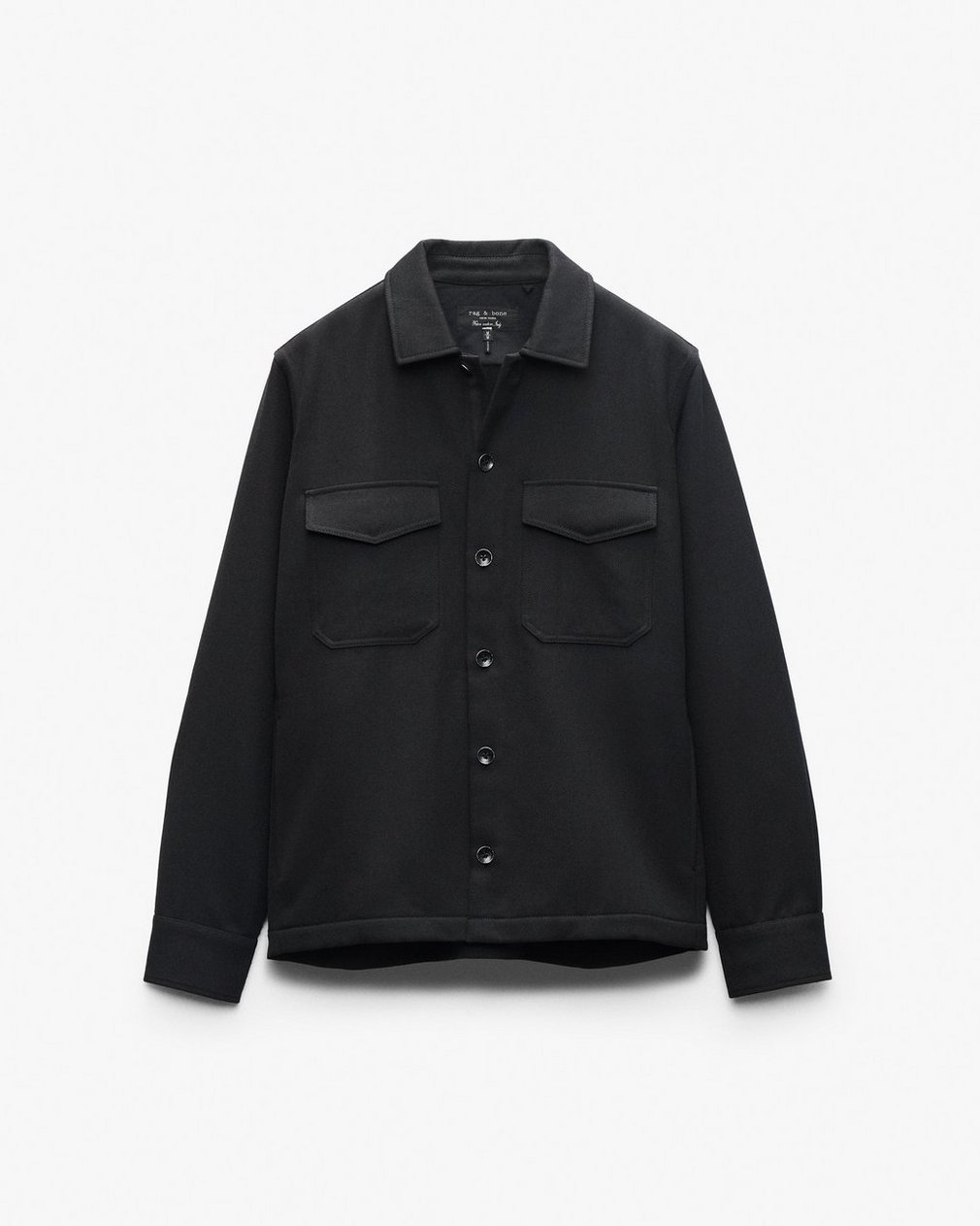 Hyde Italian Twill Shirt Jacket Black - Image 2