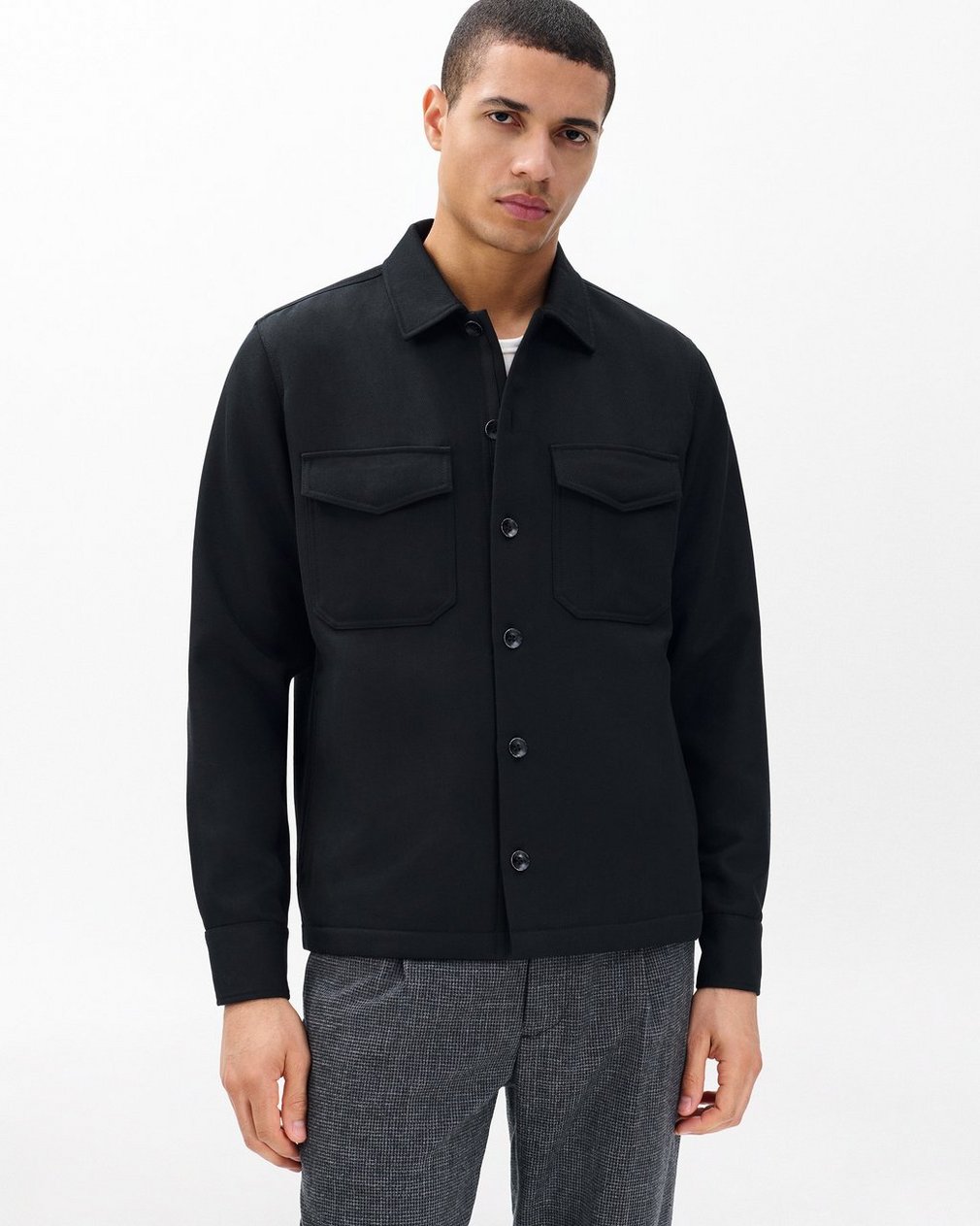 Hyde Italian Twill Shirt Jacket Black - Image 4