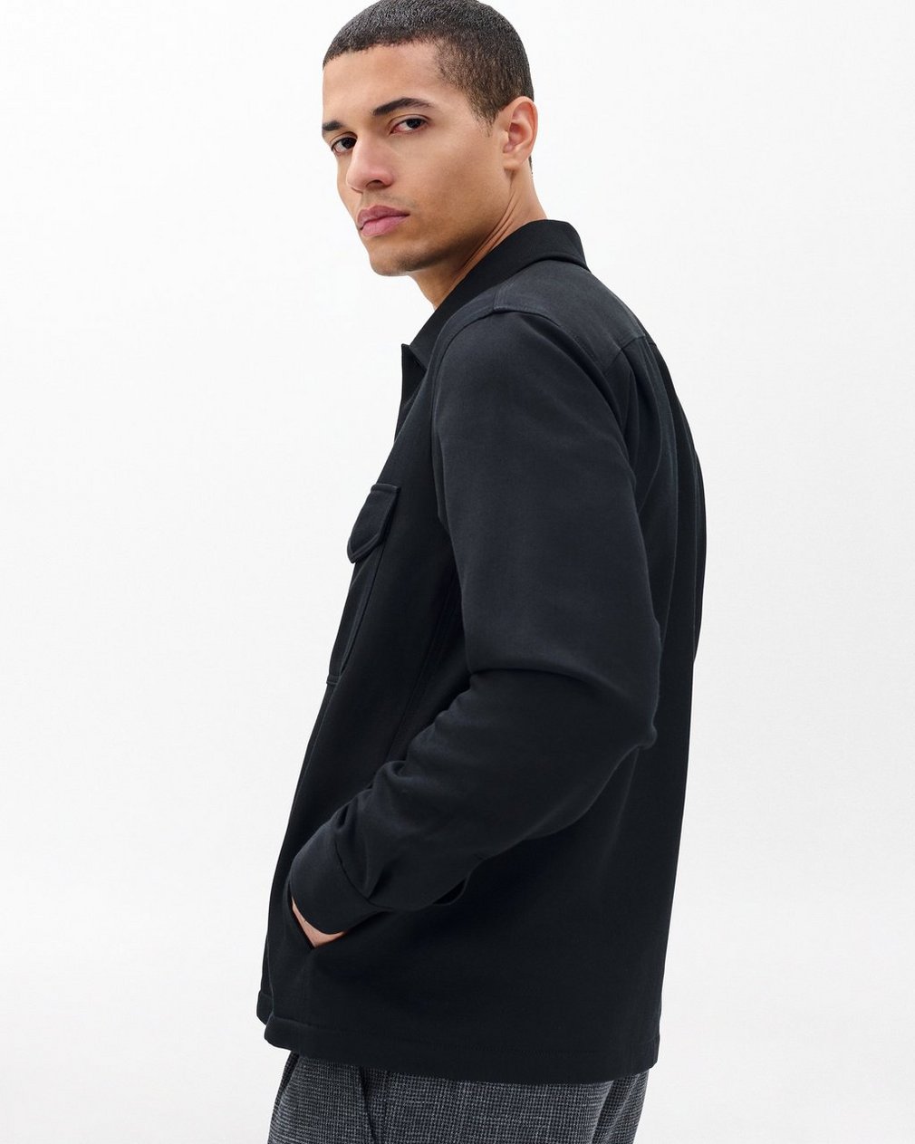 Hyde Italian Twill Shirt Jacket Black - Image 5
