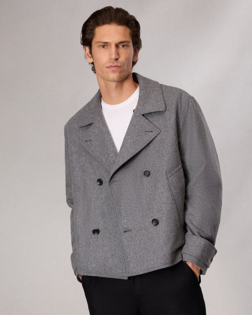 Eddy Wool-Blend Jacket Mid Charcoal - Image 3